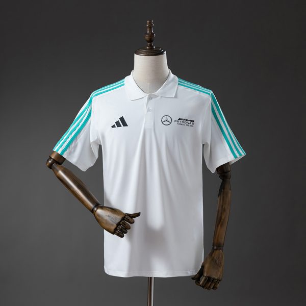 Polo Mercedes-AMG Petronas F1 2025 — Blanco (Diseño 02)